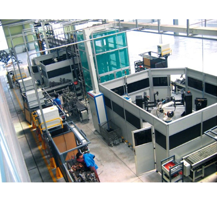 摩托车车架机器人焊接生产线